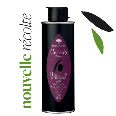 Noir d'olive natives Olivenöl geschütze Herkunftsbezeichnung aus der Provence 250 ml Kanister-Moulin CastelaS France/