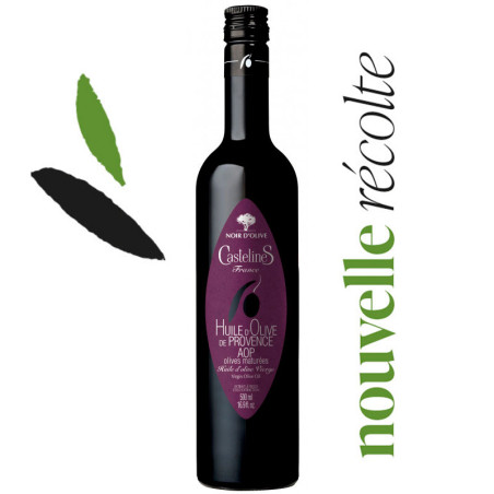 Noir d'olive natives Olivenöl geschütze Herkunftsbezeichnung aus der Provence 500 ml Flasche-Moulin CastelaS France/